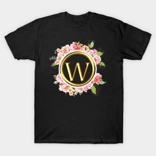 Letter W Shirt Alphabet Letter W Different Colors T-Shirt